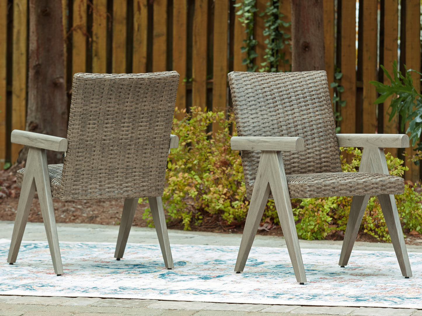 The Furniture Outlets - Ashley Furniture - Cliff Trails Outdoor - Arm Chair (Set of 2) / Beige - PCP690-601A