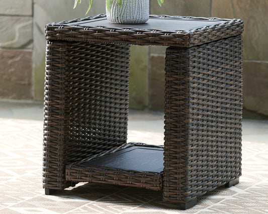 The Furniture Outlets - Ashley Furniture - Grasson Lane Outdoor - Square End Table / Brown - P783-702