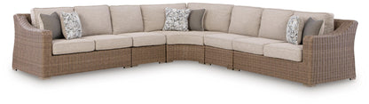 The Furniture Outlets - Ashley Furniture - Laguna Heights Outdoor - 5-Piece Outdoor Sectional / Beige - PCP790P3