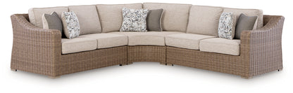 The Furniture Outlets - Ashley Furniture - Laguna Heights Outdoor - 3-Piece Outdoor Sectional / Beige - PCP790P1