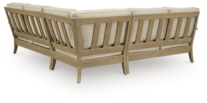 The Furniture Outlets - Ashley Furniture - Clare View Outdoor - 3-Piece Outdoor Sectional / Beige - P801P10