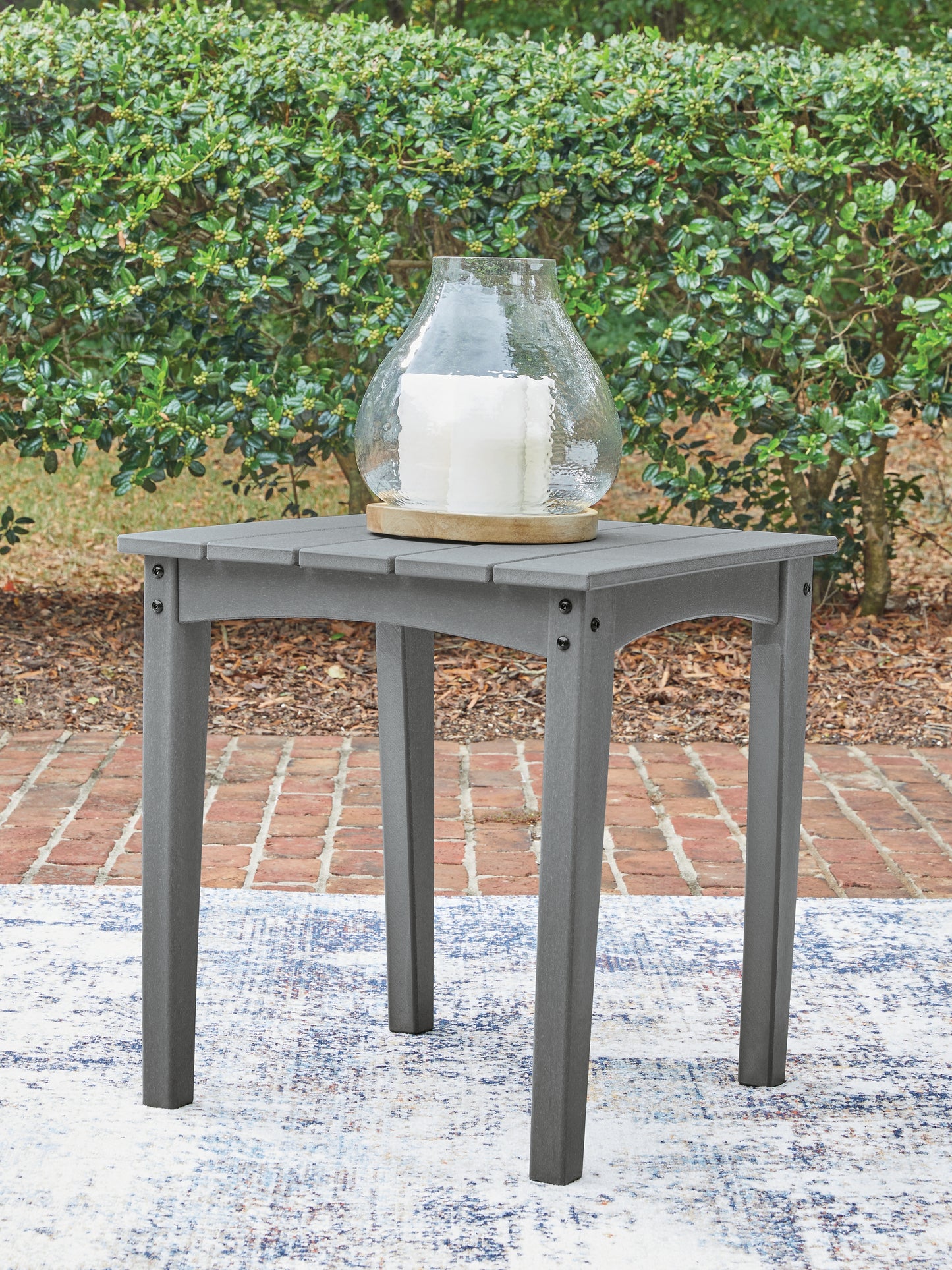The Furniture Outlets - Ashley Furniture - Cove Beach Outdoor - Square End Table / Gray - PCP803-702