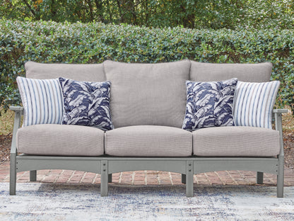 The Furniture Outlets - Ashley Furniture - Cove Beach Outdoor - Sofa with Cushion / Gray - PCP803-838
