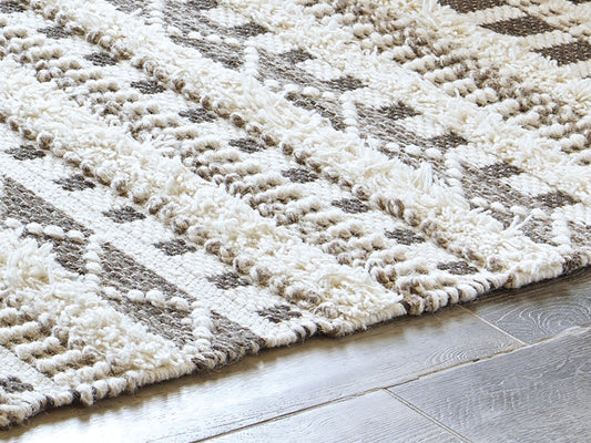 The Furniture Outlets - Ashley Furniture - Karalee Rug - 5' x 7' Rug / Ivory/Brown - R404442