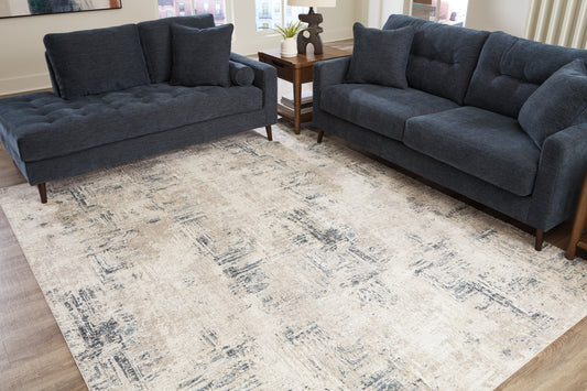 The Furniture Outlets - Ashley Furniture - Gentor Rug - 5' x 7' Rug / Blue/Ivory - R406522