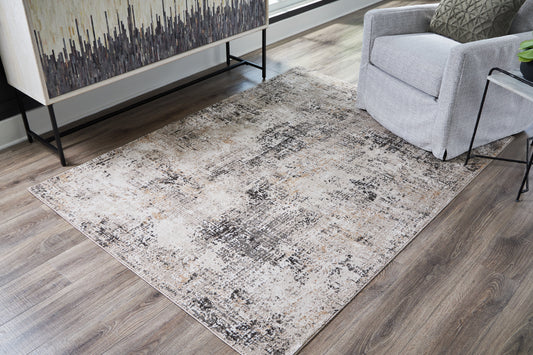 The Furniture Outlets - Ashley Furniture - Elaning Rug - 8' x 10' Rug / Black/Gray/Cream - R406701