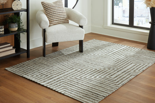 The Furniture Outlets - Ashley Furniture - Jossen Rug - 8' x 10' Rug / Ivory/Gray - R406831
