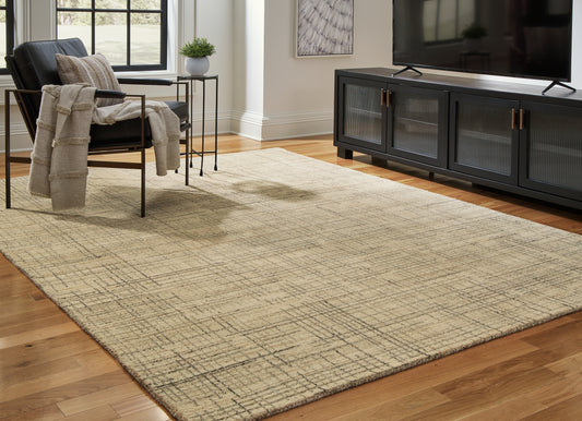 The Furniture Outlets - Ashley Furniture - Janston Rug - 5' x 7' Rug / Ivory/Gray/Tan - R406862