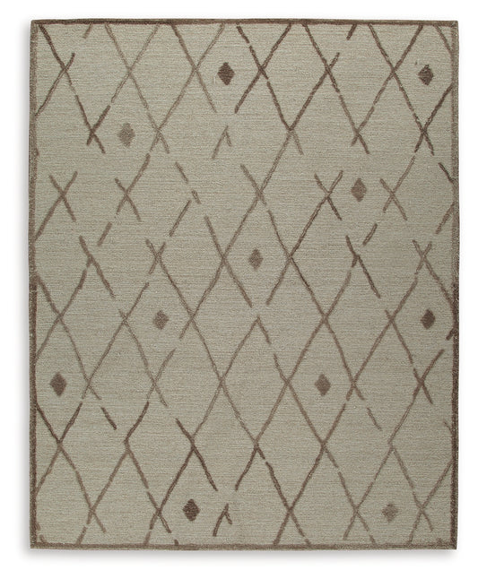 The Furniture Outlets - Ashley Furniture - Guyford Rug - 5' x 7' Rug / Beige/Brown - R406872