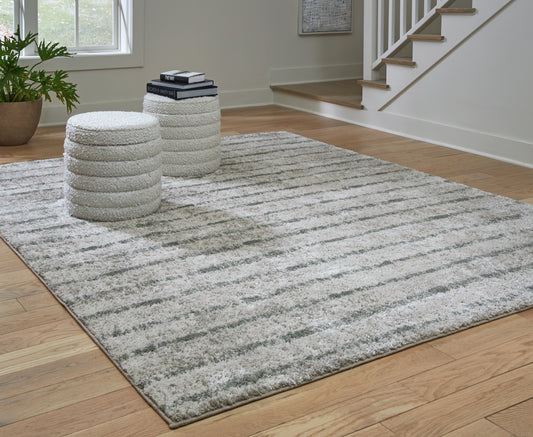 The Furniture Outlets - Ashley Furniture - Laddway Rug - 8' x 10' Rug / Cream/Green - R406881