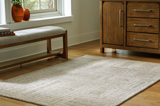 The Furniture Outlets - Ashley Furniture - Brickburgh Rug - 10' x 14' Rug / Gray/Ivory/Honey - R406900