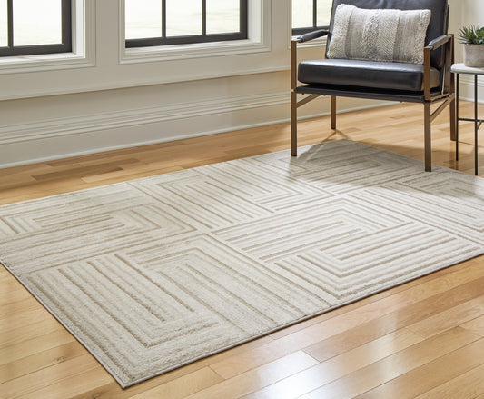 The Furniture Outlets - Ashley Furniture - Darmondard Rug - 5' x 7' Rug / Cream/Taupe - R406942