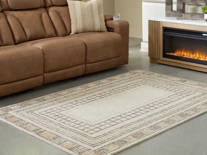 The Furniture Outlets - Ashley Furniture - Idaman Rug - Large Rug / Taupe/Brown - R407291