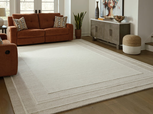 The Furniture Outlets - Ashley Furniture - Teelgan Rug - Extra Large Rug / Ivory/Tan - R407310