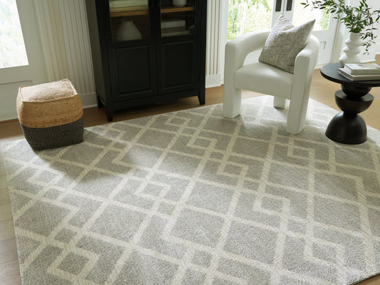 The Furniture Outlets - Ashley Furniture - Unawick Rug - Medium Rug / Gray/Ivory - R407332