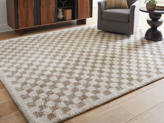 The Furniture Outlets - Ashley Furniture - Karamen Rug - Medium Rug / Taupe/Ivory - R407342