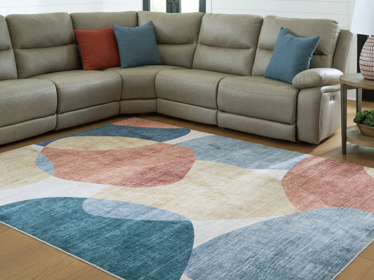 The Furniture Outlets - Ashley Furniture - Chanleigh Rug - Washable 5' x 7' Area Rug / Multi - R407372