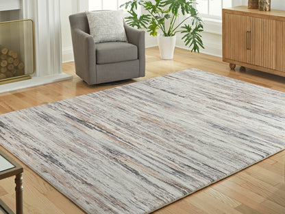 The Furniture Outlets - Ashley Furniture - Nace Rug - 7'6" x 9'6" Area Rug / Gray/Brown/White - R407471