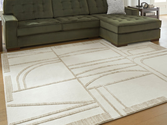 The Furniture Outlets - Ashley Furniture - Farongrove Rug - 5'3" x 7' Area Rug / Ivory/Beige - R407672