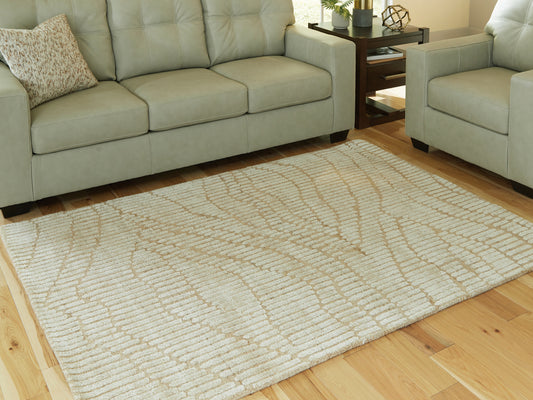 The Furniture Outlets - Ashley Furniture - Jaseena Rug - 7'8" x 10' Area Rug / Beige/Tan - R407721