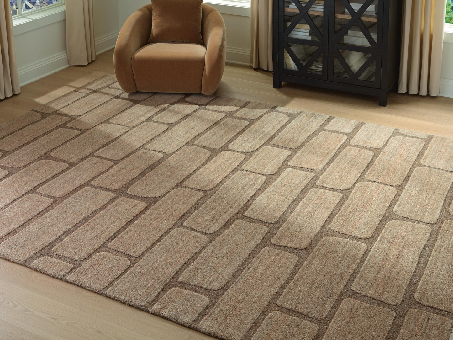 The Furniture Outlets - Ashley Furniture - Orest Rug - Extra Large Rug / Brown - R407980