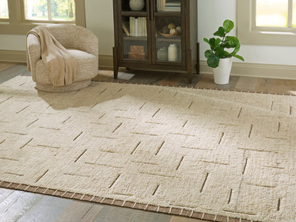The Furniture Outlets - Ashley Furniture - Clayman Rug - Extra Large Rug / Beige/Brown - R408340