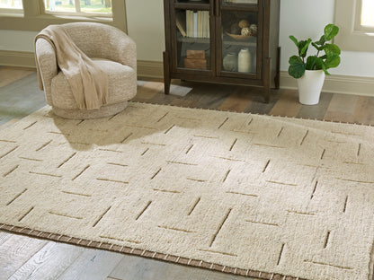 The Furniture Outlets - Ashley Furniture - Clayman Rug - Large Rug / Beige/Brown - R408341
