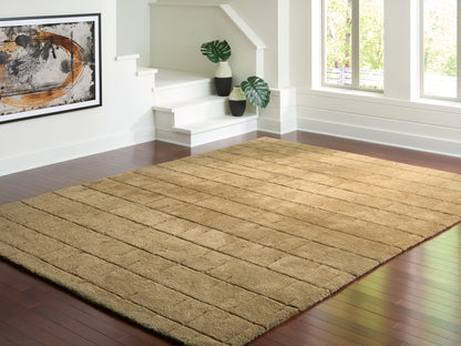 The Furniture Outlets - Ashley Furniture - Luzmont Rug - Extra Large Rug / Golden Brown - R408370