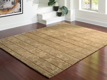 The Furniture Outlets - Ashley Furniture - Luzmont Rug - Large Rug / Golden Brown - R408371