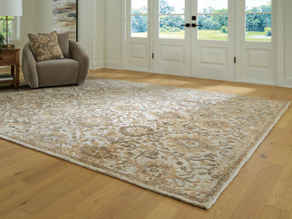 The Furniture Outlets - Ashley Furniture - Sableridge Rug - Extra Large Rug / Ivory/Taupe/Camel - R408570