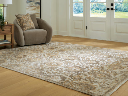 The Furniture Outlets - Ashley Furniture - Sableridge Rug - Large Rug / Ivory/Taupe/Camel - R408571