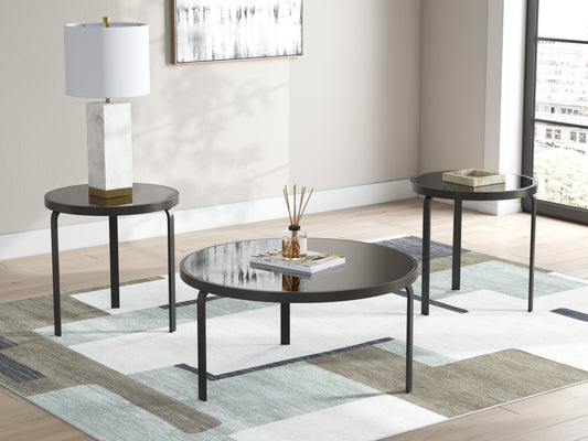 The Furniture Outlets - Ashley Furniture - Dorylin Table (Set of 3) - Occasional Table Set (3/CN) / Black - T139-13