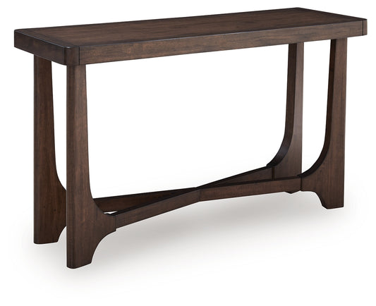 The Furniture Outlets - Ashley Furniture - Korestone Sofa Table - Sofa Table / Dark Brown - T438-4