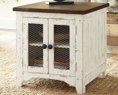 The Furniture Outlets - Ashley Furniture - Wystfield End Table - Rectangular End Table / White/Brown - T459-3