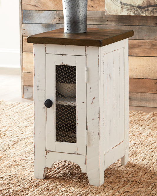 The Furniture Outlets - Ashley Furniture - Wystfield Chairside End Table - Chair Side End Table / White/Brown - T459-7