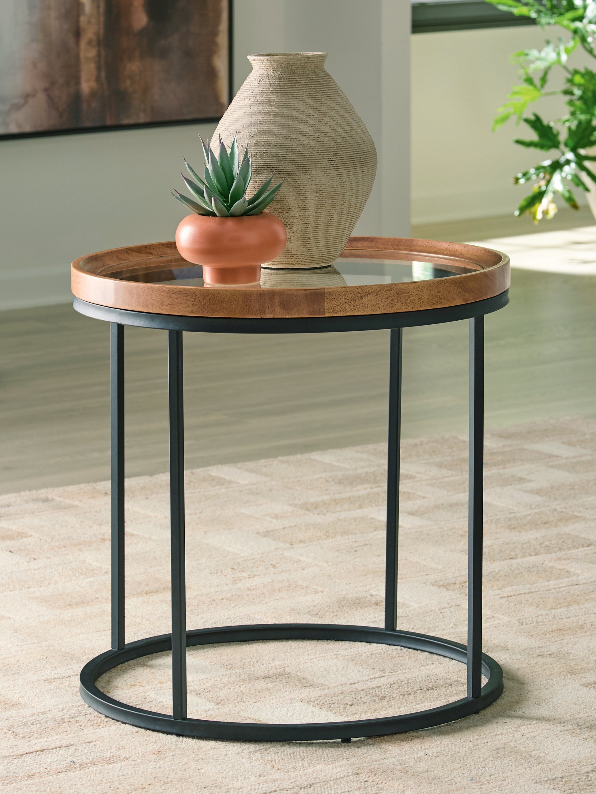 The Furniture Outlets - Ashley Furniture - Noraluna End Table - Round End Table - T502-6