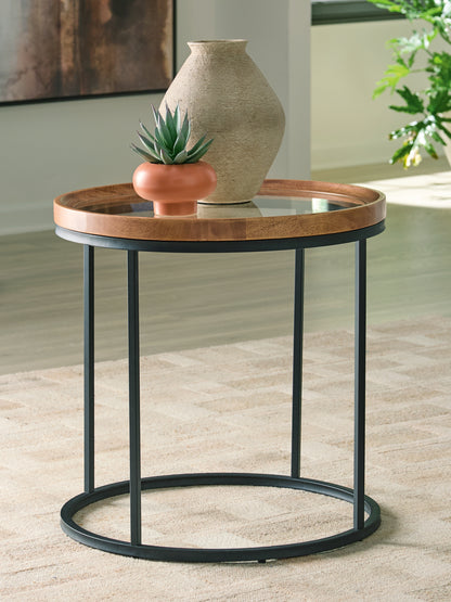 The Furniture Outlets - Ashley Furniture - Noraluna End Table - Round End Table - T502-6
