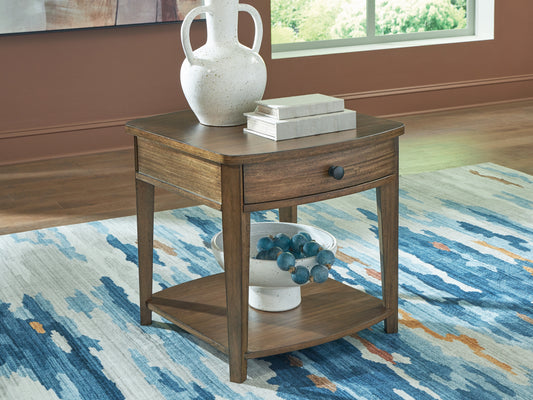 The Furniture Outlets - Ashley Furniture - Burkbyer End Table - Rectangular End Table / Brown - T513-3