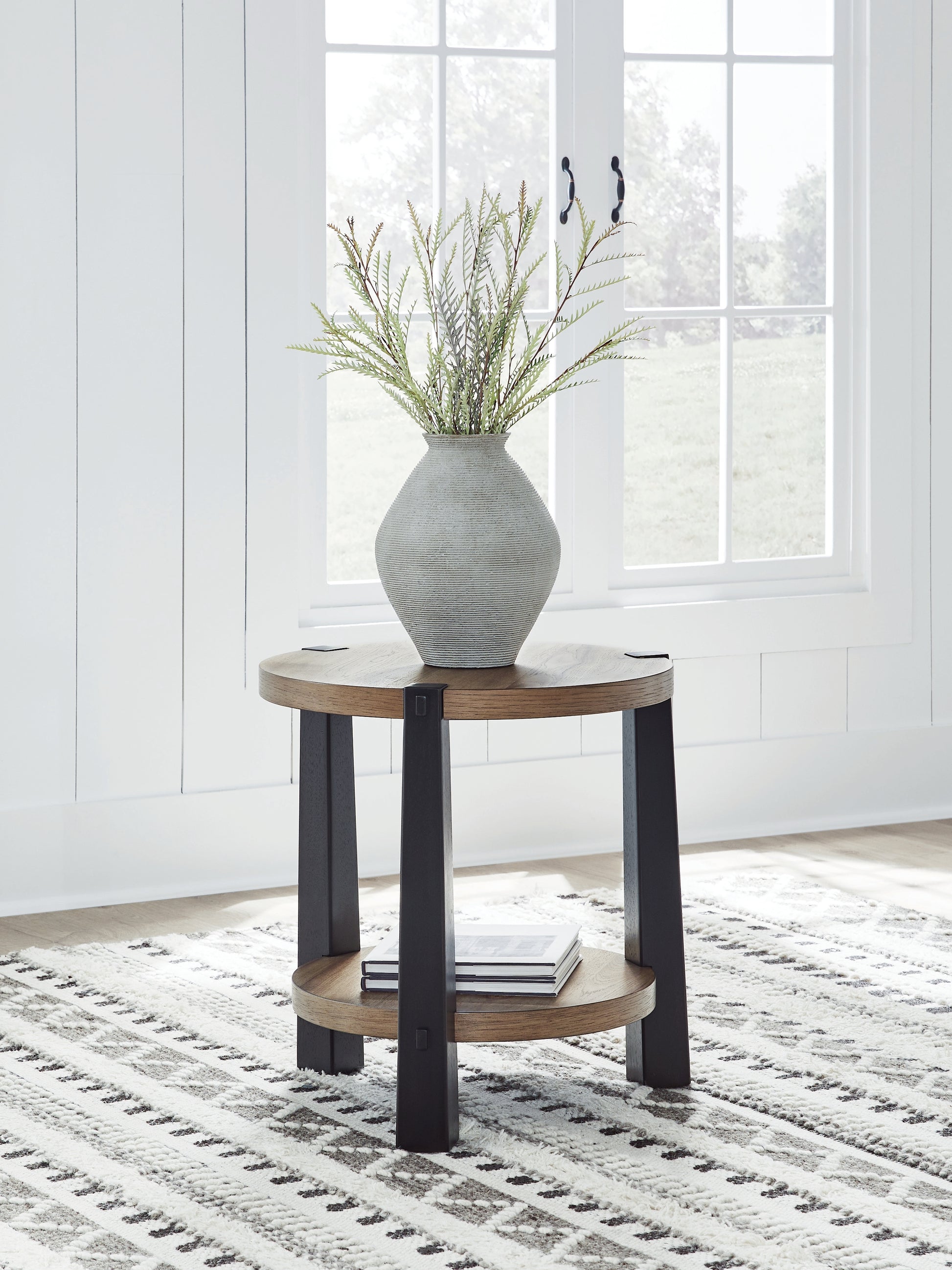 The Furniture Outlets - Ashley Furniture - Ridgester End Table - Round End Table - T518-6