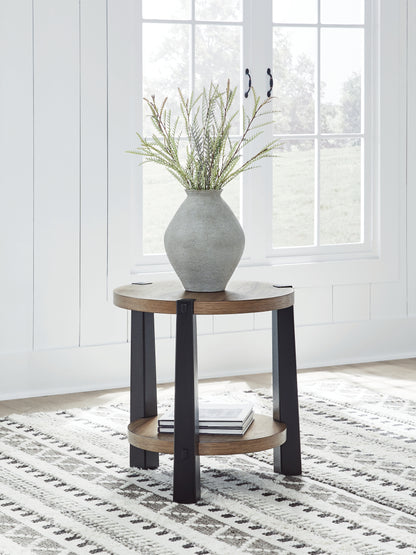 The Furniture Outlets - Ashley Furniture - Ridgester End Table - Round End Table - T518-6