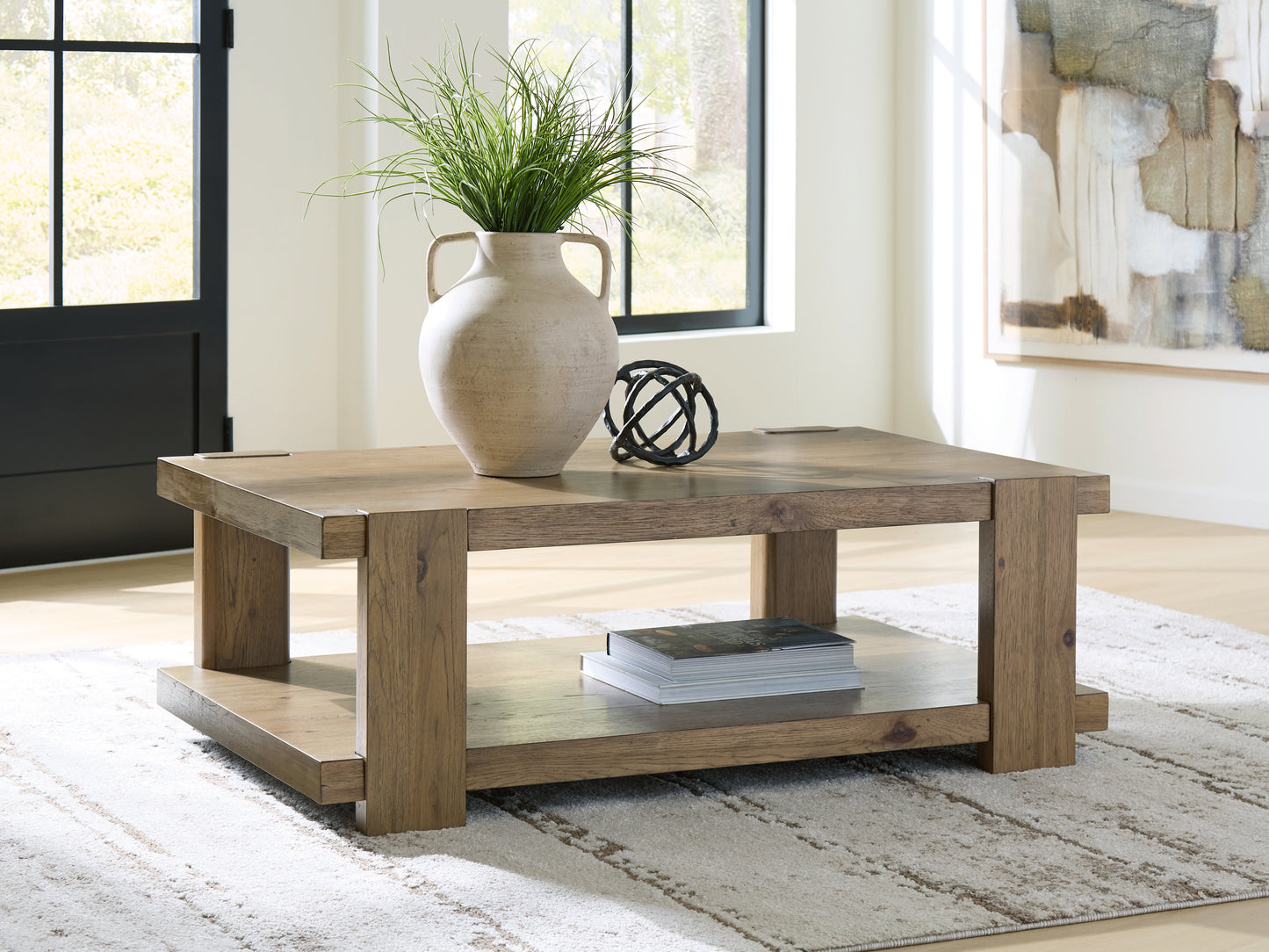 The Furniture Outlets - Ashley Furniture - Flangren Coffee Table - Rectangular Cocktail Table - T553-1