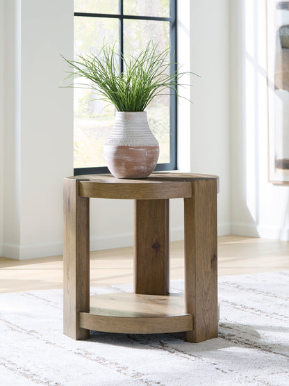 The Furniture Outlets - Ashley Furniture - Flangren End Table - Round End Table - T553-6