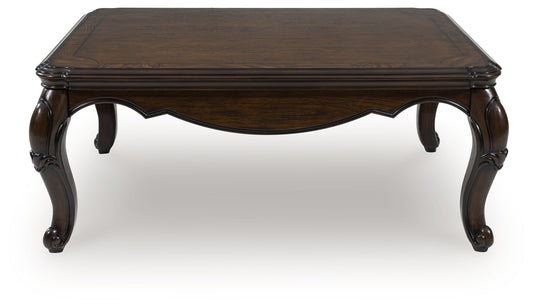 The Furniture Outlets - Ashley Furniture - Maylee Coffee Table - Rectangular Cocktail Table / Dark Brown - T617-1