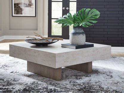 The Furniture Outlets - Ashley Furniture - Jorlaina Coffee Table - Square Cocktail Table / Light Grayish Brown - T622-8