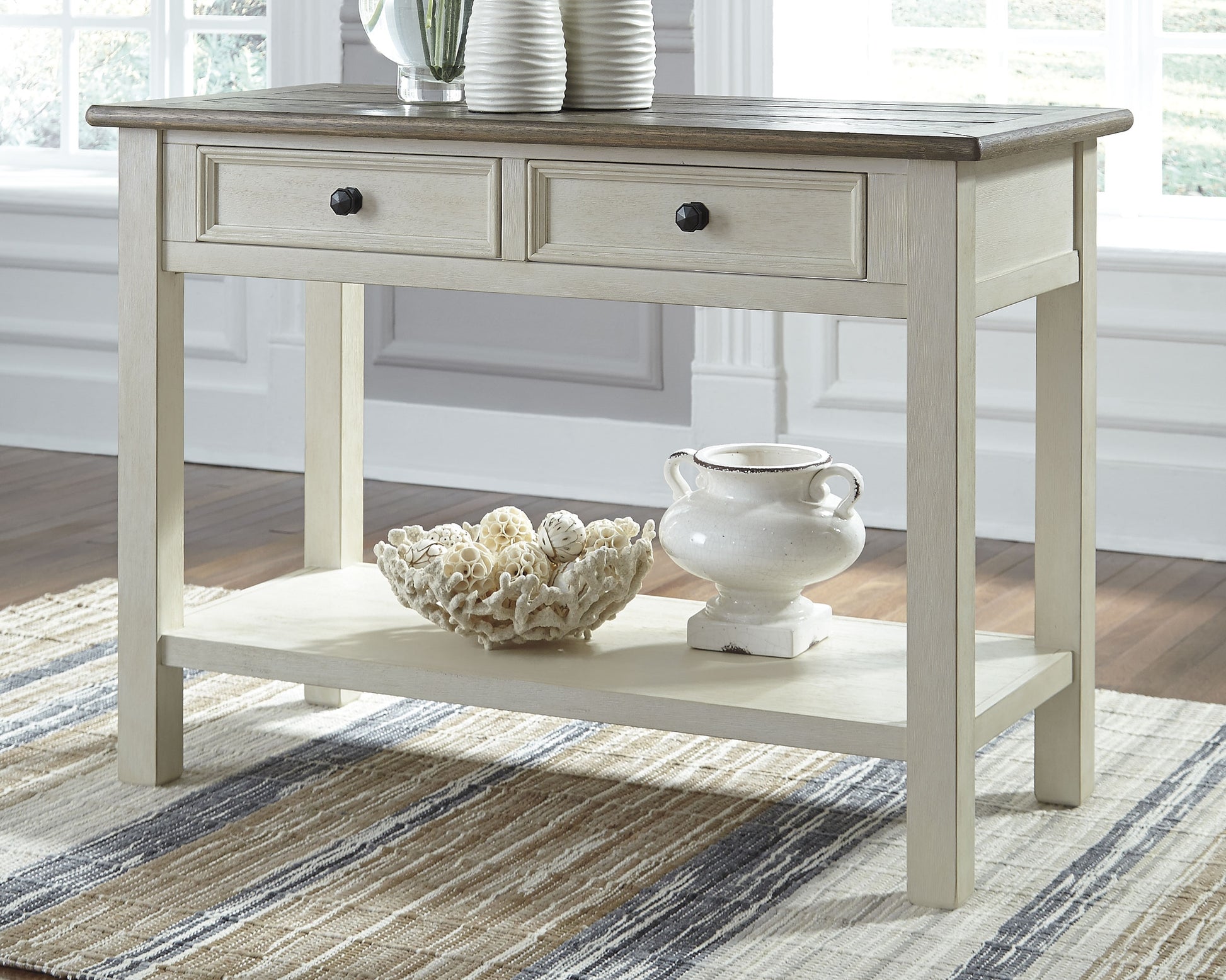 The Furniture Outlets - Ashley Furniture - Bolanburg Sofa/Console Table - Sofa Table / Two-tone - T637-4