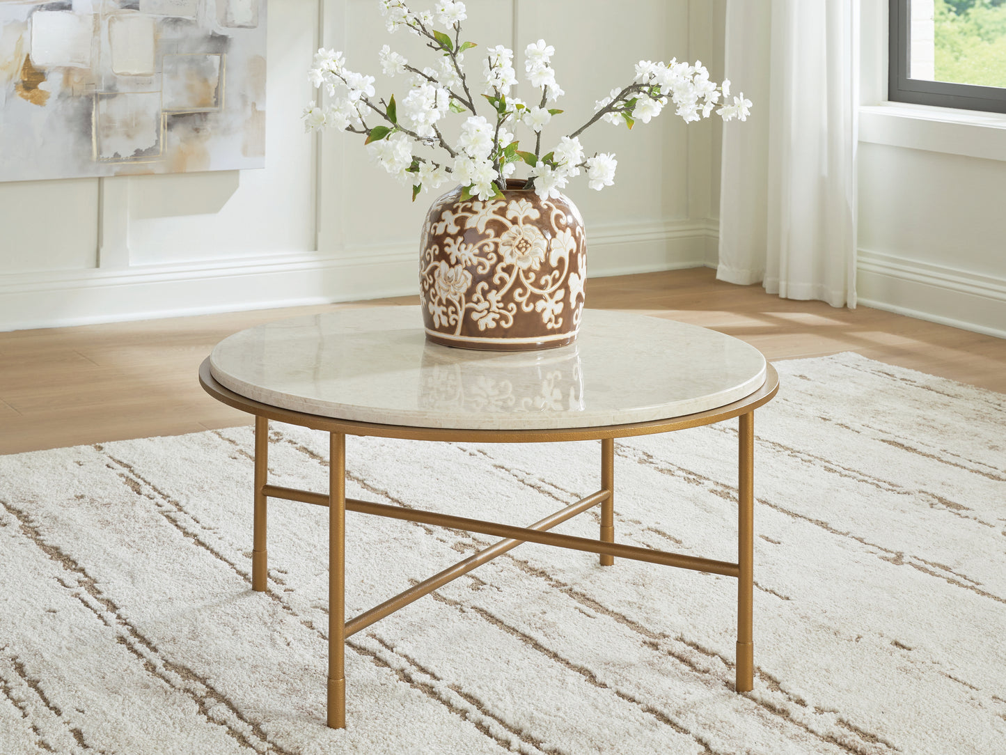 The Furniture Outlets - Ashley Furniture - Alben Coffee Table - Round Cocktail Table - T643-8