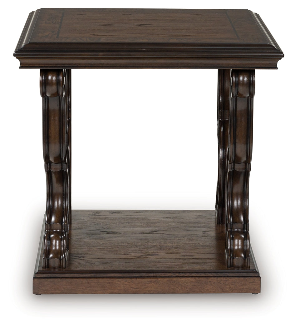 The Furniture Outlets - Ashley Furniture - Maylee End Table - Square End Table / Dark Brown - T647-2