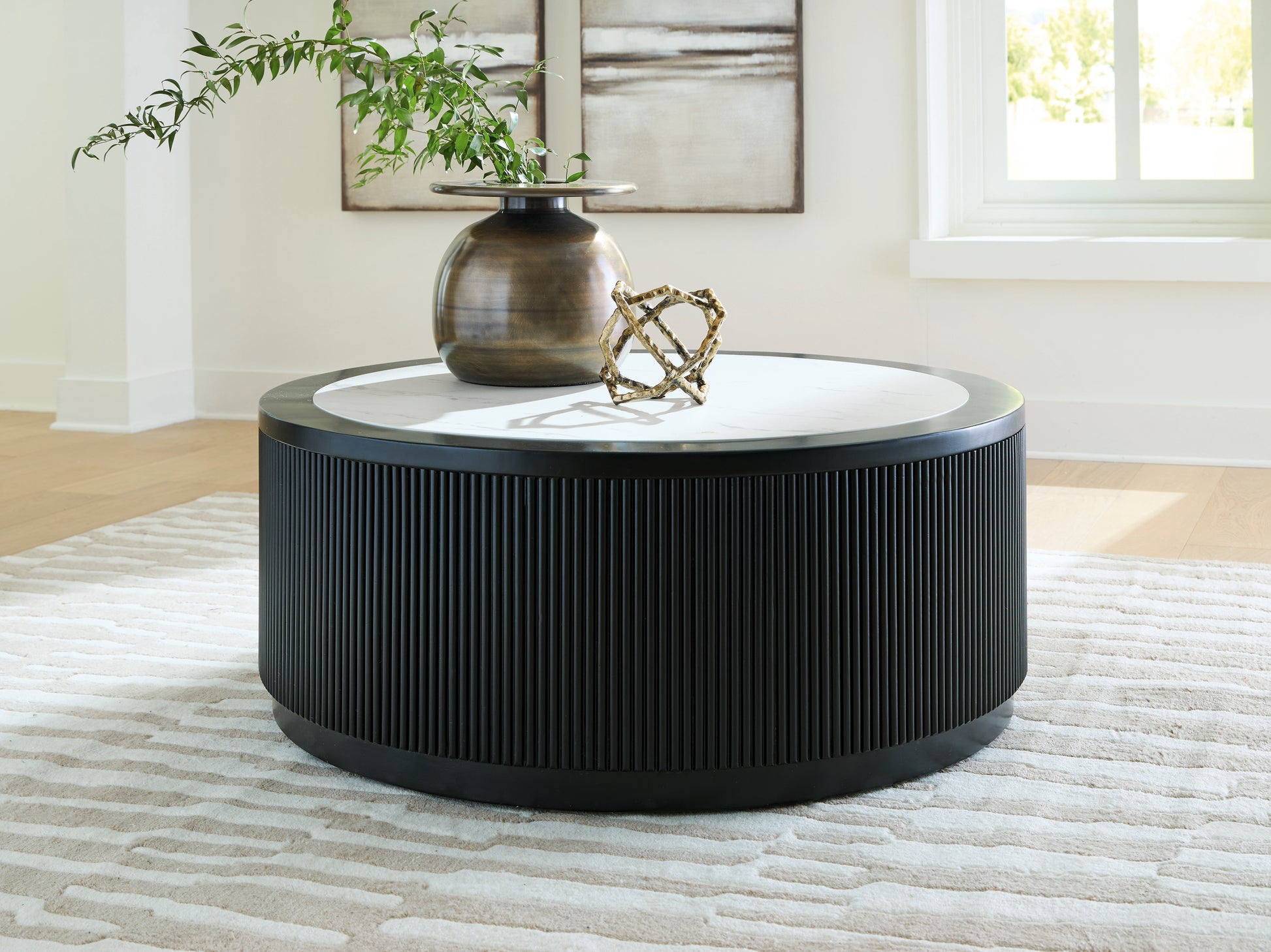 The Furniture Outlets - Ashley Furniture - Grayman Coffee Table - Round Cocktail Table - T650-8