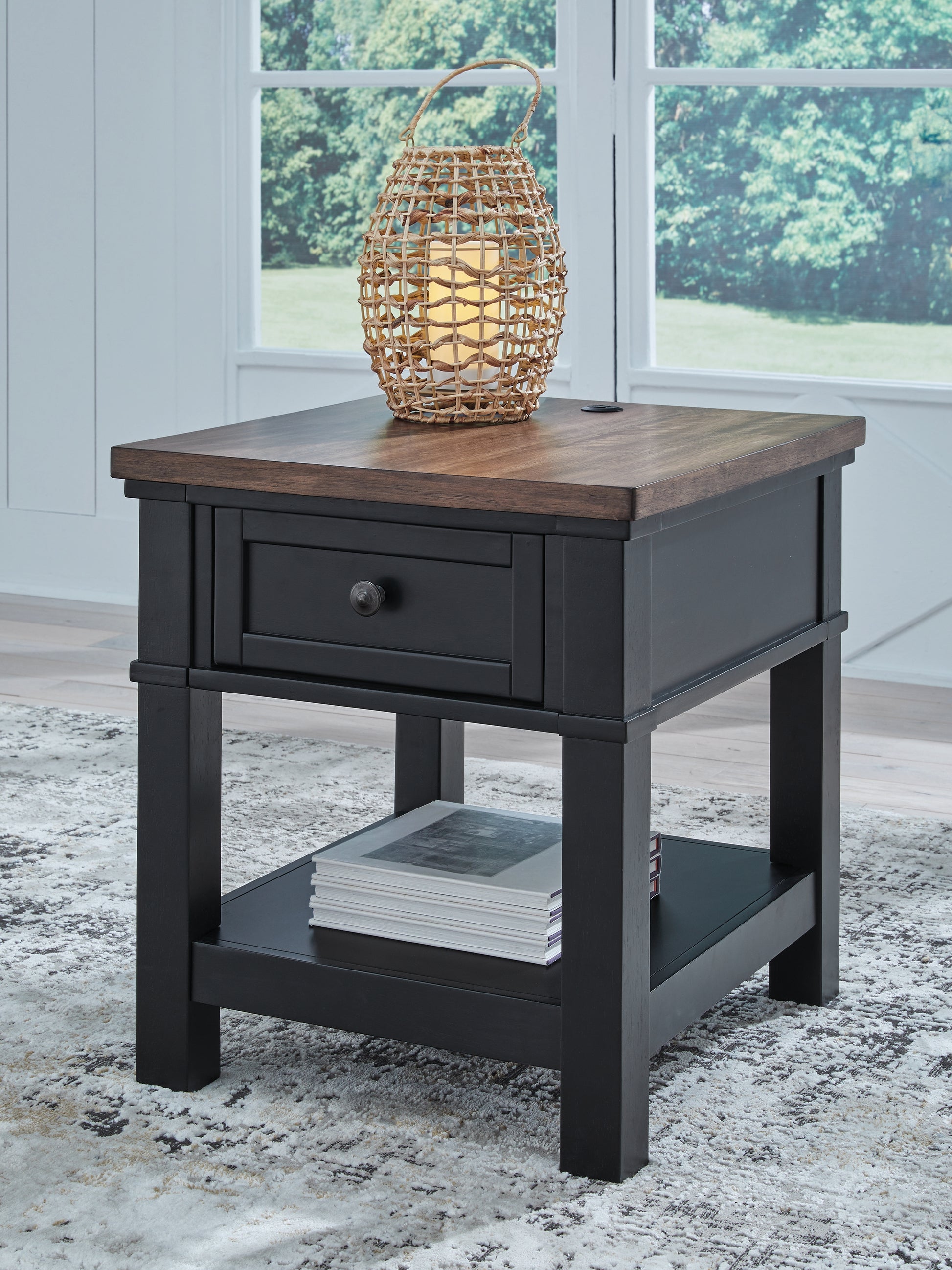 The Furniture Outlets - Ashley Furniture - Wildenauer End Table - Rectangular End Table / Brown/Black - T664-3