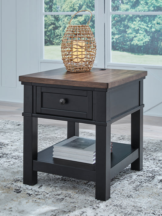 The Furniture Outlets - Ashley Furniture - Wildenauer End Table - Rectangular End Table / Brown/Black - T664-3